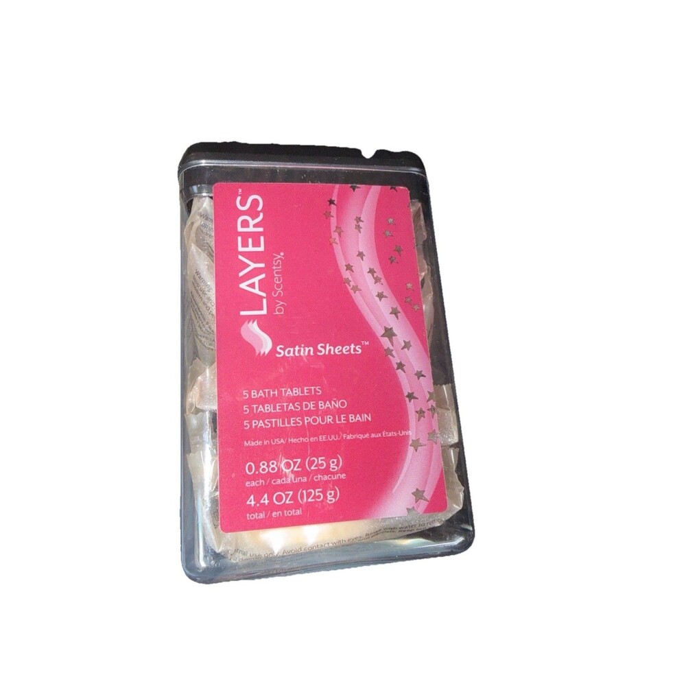 Scentsy Layers Satin Sheets Bath Tablets - Quantity 5 Individually Wrapped New